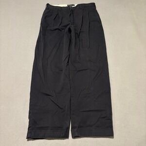Polo Ralph Lauren Hammond Pant Mens Wide Leg 34x30 Navy Blue Pleated